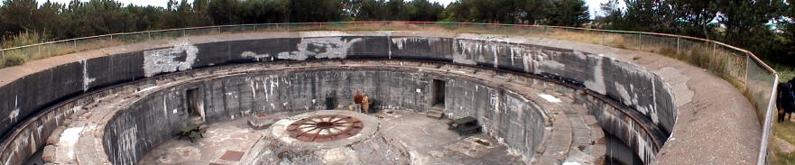 Die Kesselbettung  des Museumsbunkers von oben