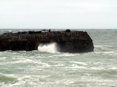 Ein Geschuetzbunker im Wasser