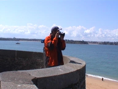 Steffen auf der Stadtmauer